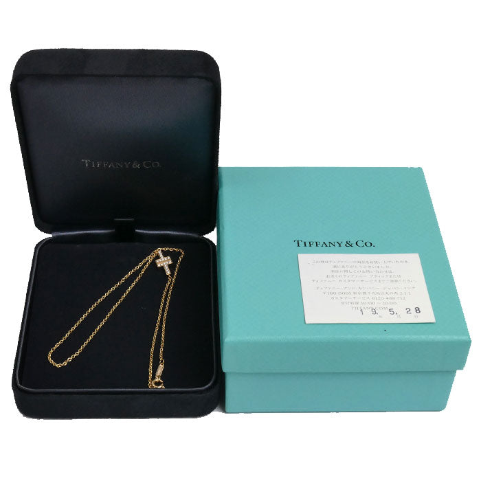 TIFFANY&Co. ティファニー K18PG ピンクゴールド T TWO ダイヤ ブレスレット ダイヤモンド 3.9g 34cm レディース【中古】