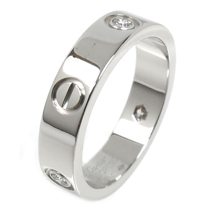 CARTIER カルティエ K18WG ホワイトゴールド ラブリング ハーフダイヤ リング・指輪 B4032563 ダイヤモンド 22.5号 63 10.5g メンズ【中古】【美品】