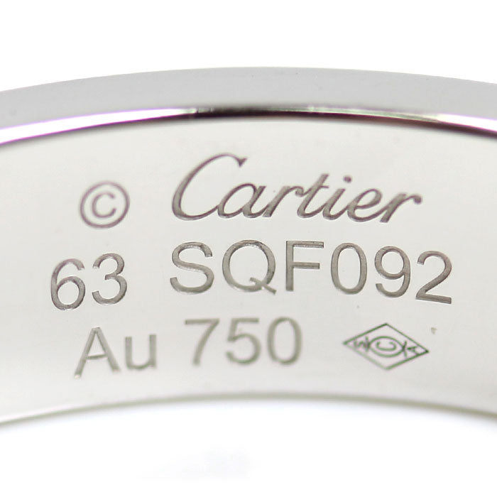 CARTIER カルティエ K18WG ホワイトゴールド ラブリング ハーフダイヤ リング・指輪 B4032563 ダイヤモンド 22.5号 63 10.5g メンズ【中古】【美品】