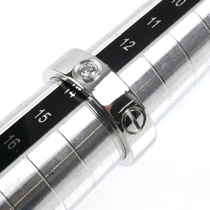 CARTIER カルティエ K18WG ホワイトゴールド ラブリング ハーフダイヤ リング・指輪 ダイヤモンド 13号 53 8.7g レディース【中古】【美品】