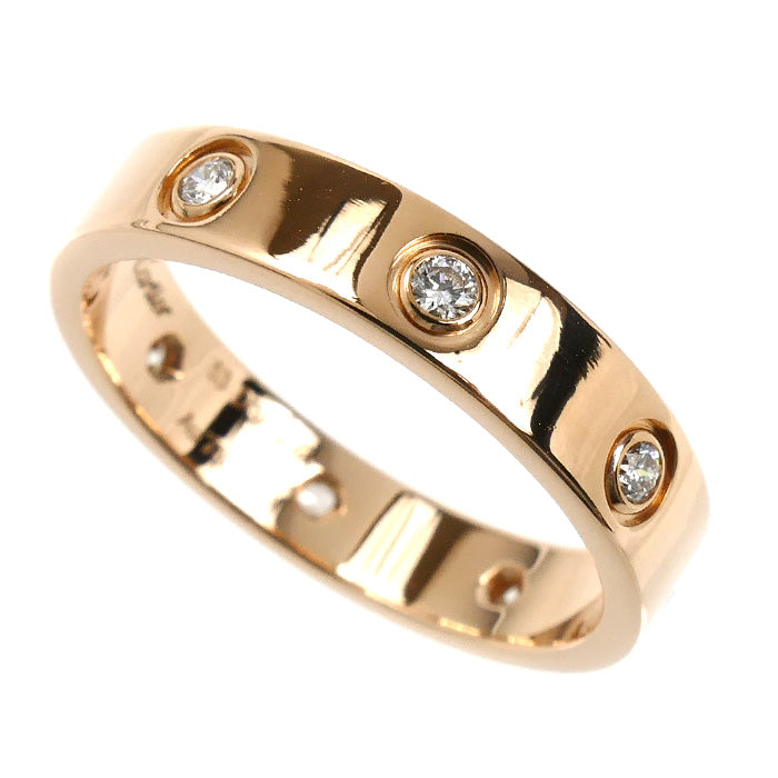 CARTIER カルティエ K18PG ピンクゴールド ミニラブ フルダイヤ リング・指輪 B4050853 ダイヤモンド 13号 53 4.3g レディース【中古】【美品】