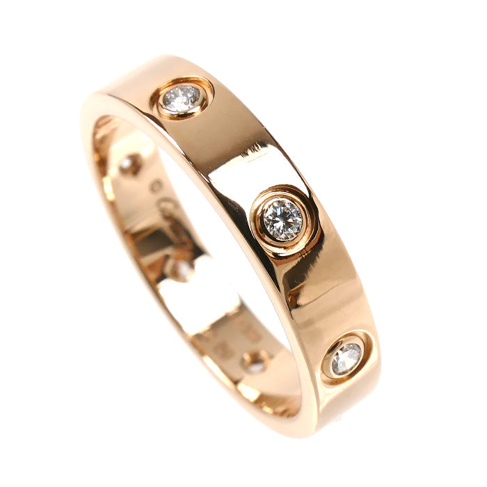 CARTIER カルティエ K18PG ピンクゴールド ミニラブ フルダイヤ リング・指輪 B4050853 ダイヤモンド 13号 53 4.3g レディース【中古】【美品】
