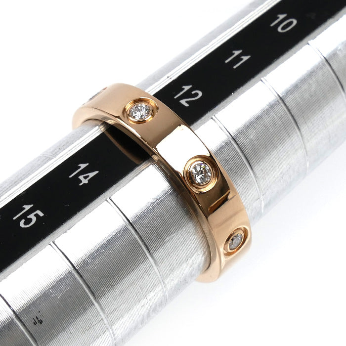 CARTIER カルティエ K18PG ピンクゴールド ミニラブ フルダイヤ リング・指輪 B4050853 ダイヤモンド 13号 53 4.3g レディース【中古】【美品】