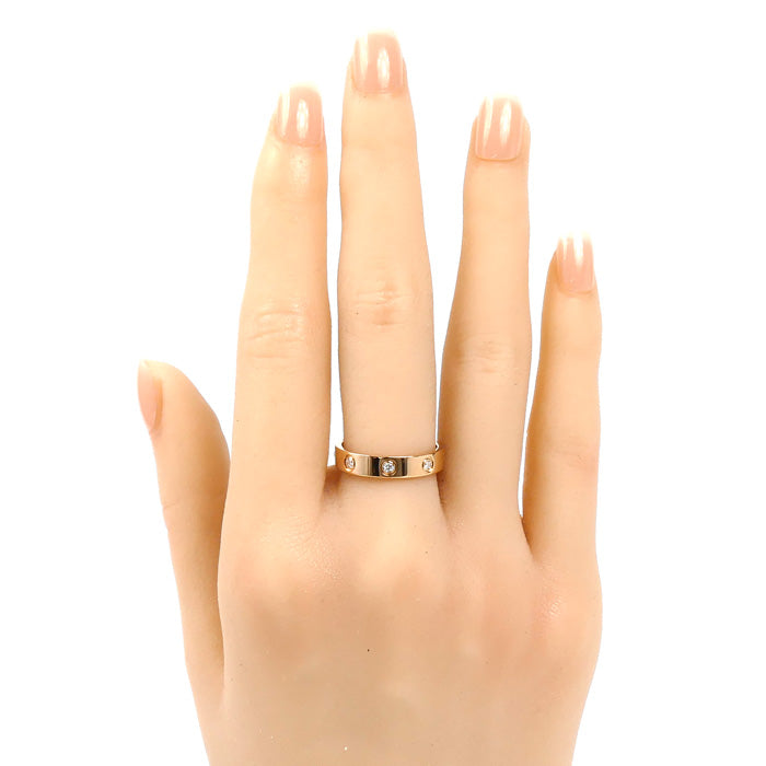 CARTIER カルティエ K18PG ピンクゴールド ミニラブ フルダイヤ リング・指輪 B4050853 ダイヤモンド 13号 53 4.3g レディース【中古】【美品】