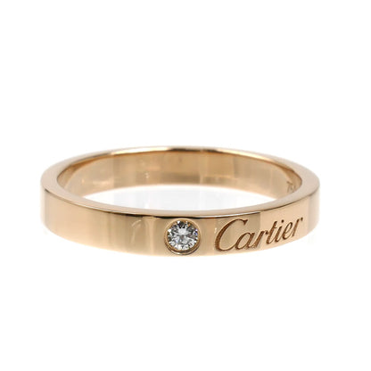 CARTIER カルティエ K18PG ピンクゴールド エングレーブド 1Pダイヤ リング・指輪 B4086455 ダイヤモンド 15号 55 3.7g レディース【中古】【美品】