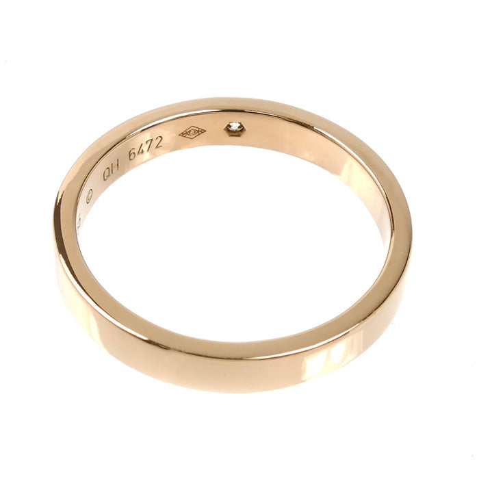 CARTIER カルティエ K18PG ピンクゴールド エングレーブド 1Pダイヤ リング・指輪 B4086455 ダイヤモンド 15号 55 3.7g レディース【中古】【美品】