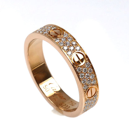 CARTIER カルティエ K18PG ピンクゴールド ミニラブ ダイヤ リング・指輪 B4085850 ダイヤモンド 10号 50 3.8g レディース【中古】【美品】