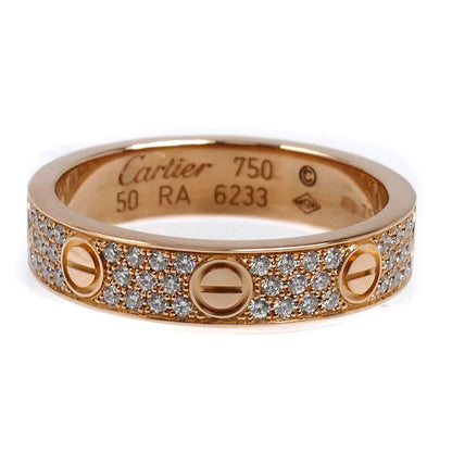 CARTIER カルティエ K18PG ピンクゴールド ミニラブ ダイヤ リング・指輪 B4085850 ダイヤモンド 10号 50 3.8g レディース【中古】【美品】