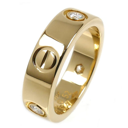 CARTIER カルティエ K18YG イエローゴールド ラブリング ハーフダイヤ リング・指輪 B4032452 ダイヤモンド 12号 52 8.3g レディース【中古】【美品】