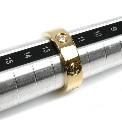 CARTIER カルティエ K18YG イエローゴールド ラブリング ハーフダイヤ リング・指輪 B4032452 ダイヤモンド 12号 52 8.3g レディース【中古】【美品】
