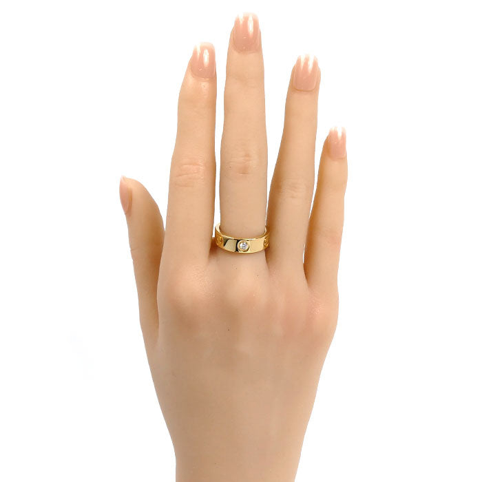 CARTIER カルティエ K18YG イエローゴールド ラブリング ハーフダイヤ リング・指輪 B4032452 ダイヤモンド 12号 52 8.3g レディース【中古】【美品】