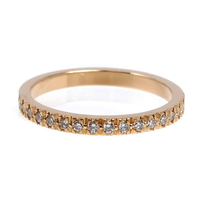 TIFFANY&Co. ティファニー K18PG ピンクゴールド ハーフエタニティ リング・指輪 ダイヤモンド 13号 2.4g レディース【中古】