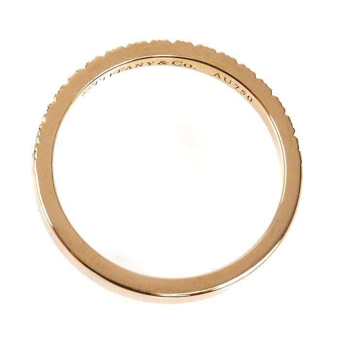 TIFFANY&Co. ティファニー K18PG ピンクゴールド ハーフエタニティ リング・指輪 ダイヤモンド 13号 2.4g レディース【中古】