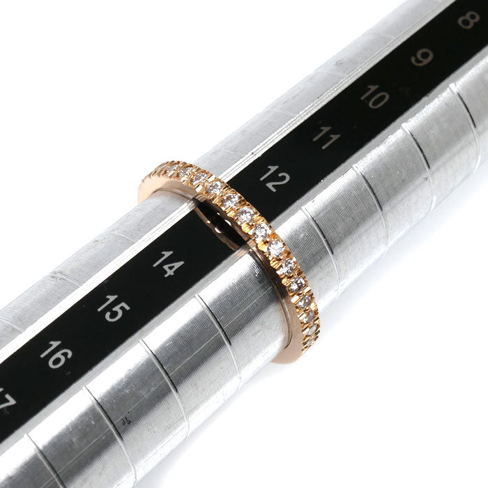TIFFANY&Co. ティファニー K18PG ピンクゴールド ハーフエタニティ リング・指輪 ダイヤモンド 13号 2.4g レディース【中古】