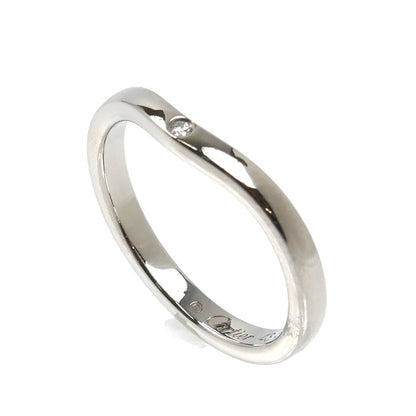 CARTIER カルティエ Pt950プラチナ バレリーナ カーブ ウェデング 3P ダイヤ リング・指輪 B4092946 ダイヤモンド 6号 46 2.8g レディース【中古】【美品】