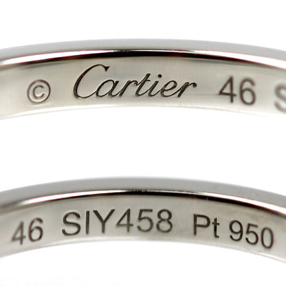 CARTIER カルティエ Pt950プラチナ バレリーナ カーブ ウェデング 3P ダイヤ リング・指輪 B4092946 ダイヤモンド 6号 46 2.8g レディース【中古】【美品】