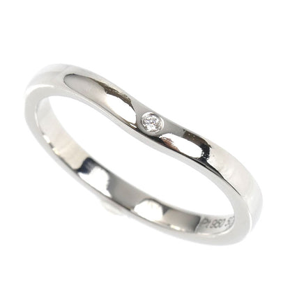 CARTIER カルティエ Pt950プラチナ バレリーナ カーブ ウェデング 3P ダイヤ リング・指輪 B4092950 ダイヤモンド 10号 50 3.3g レディース【中古】