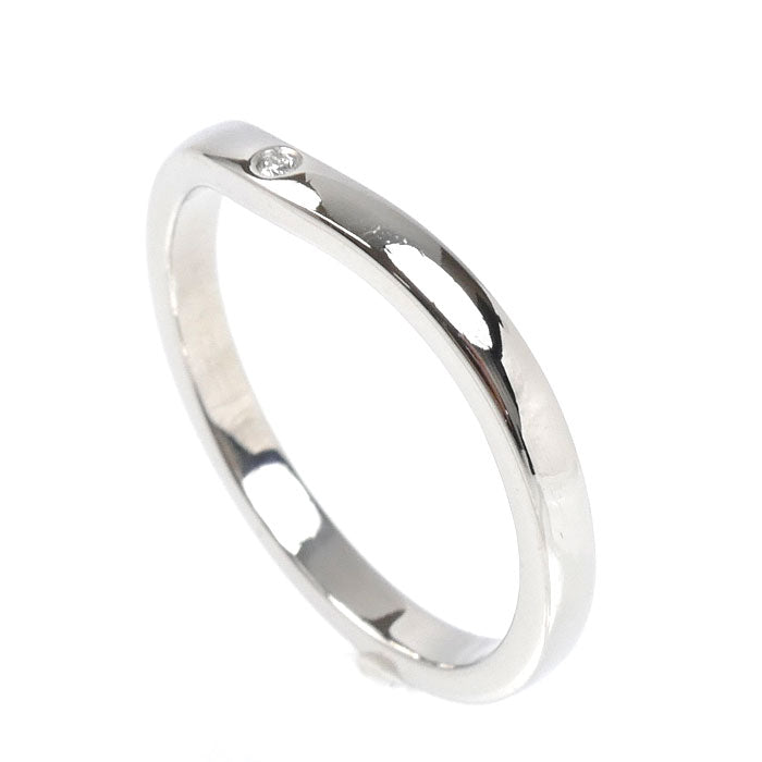 CARTIER カルティエ Pt950プラチナ バレリーナ カーブ ウェデング 3P ダイヤ リング・指輪 B4092950 ダイヤモンド 10号 50 3.3g レディース【中古】