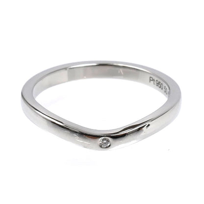 CARTIER カルティエ Pt950プラチナ バレリーナ カーブ ウェデング 3P ダイヤ リング・指輪 B4092950 ダイヤモンド 10号 50 3.3g レディース【中古】