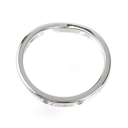 CARTIER カルティエ Pt950プラチナ バレリーナ カーブ ウェデング 3P ダイヤ リング・指輪 B4092950 ダイヤモンド 10号 50 3.3g レディース【中古】