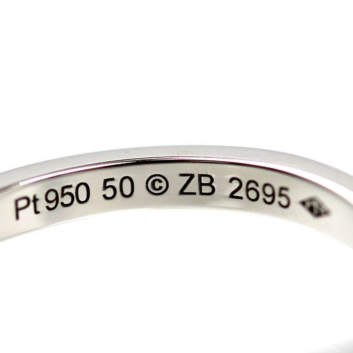 CARTIER カルティエ Pt950プラチナ バレリーナ カーブ ウェデング 3P ダイヤ リング・指輪 B4092950 ダイヤモンド 10号 50 3.3g レディース【中古】