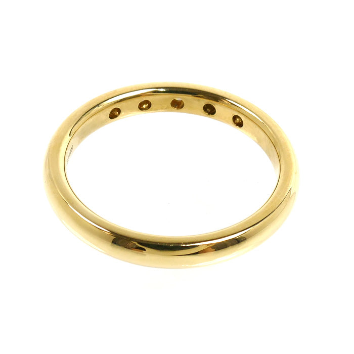 TIFFANY&Co. ティファニー K18YG イエローゴールド スタッキングバンド 5Pダイヤ リング・指輪 60017183 ダイヤモンド 14号 4.3g レディース【中古】