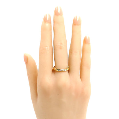 TIFFANY&Co. ティファニー K18YG イエローゴールド スタッキングバンド 5Pダイヤ リング・指輪 60017183 ダイヤモンド 14号 4.3g レディース【中古】