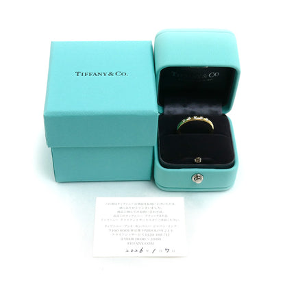 TIFFANY&Co. ティファニー K18YG イエローゴールド スタッキングバンド 5Pダイヤ リング・指輪 60017183 ダイヤモンド 14号 4.3g レディース【中古】
