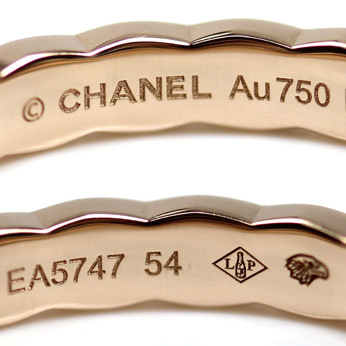 CHANEL シャネル K18PG ピンクゴールド ココクラッシュ ミニ リング・指輪 J11785 13.5号 54 4.0g レディース【中古】【美品】