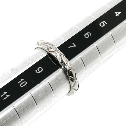 CHANEL シャネル Pt950プラチナ マトラッセ 3Pダイヤ リング・指輪 ダイヤモンド 8号 48 2.9g レディース【中古】【美品】