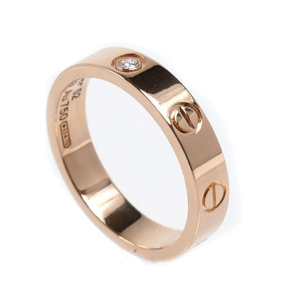 CARTIER カルティエ K18PG ピンクゴールド ミニラブ 1Pダイヤ リング・指輪 B4050752 ダイヤモンド 12号 52 4.4g レディース【中古】【美品】
