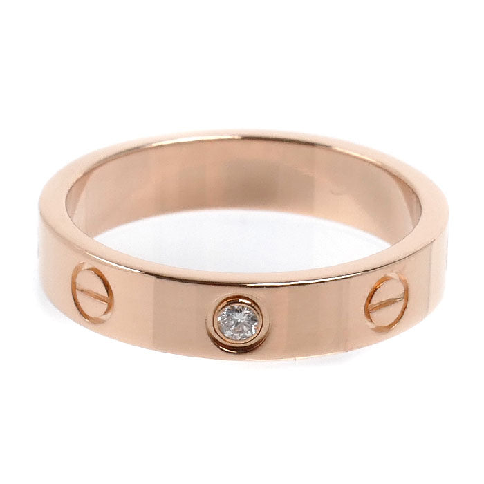 CARTIER カルティエ K18PG ピンクゴールド ミニラブ 1Pダイヤ リング・指輪 B4050752 ダイヤモンド 12号 52 4.4g レディース【中古】【美品】