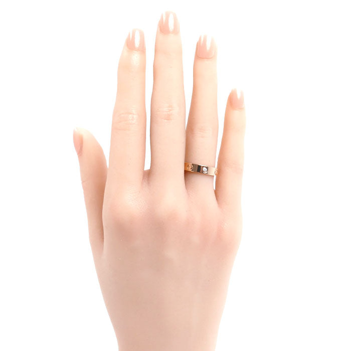 CARTIER カルティエ K18PG ピンクゴールド ミニラブ 1Pダイヤ リング・指輪 B4050752 ダイヤモンド 12号 52 4.4g レディース【中古】【美品】