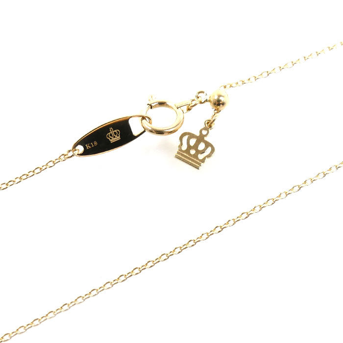 ROYAL ASSCHER ロイヤル・アッシャー K18YG イエローゴールド ライン ネックレス JPF0362G ダイヤモンド0.40ct 3.2g ～45cm フリーチェーン レディース【中古】【美品】