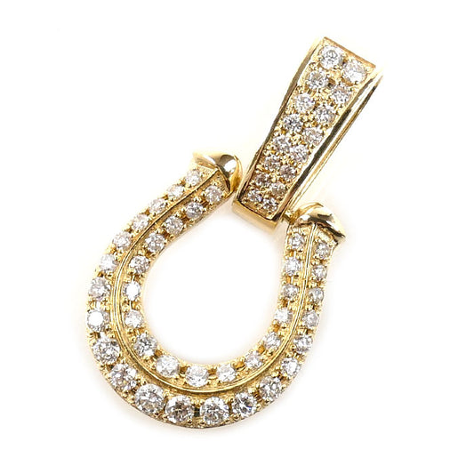 K18YG イエローゴールド ペンダントトップ ダイヤモンド0.62ct 4.0g ユニセックス【中古】【美品】