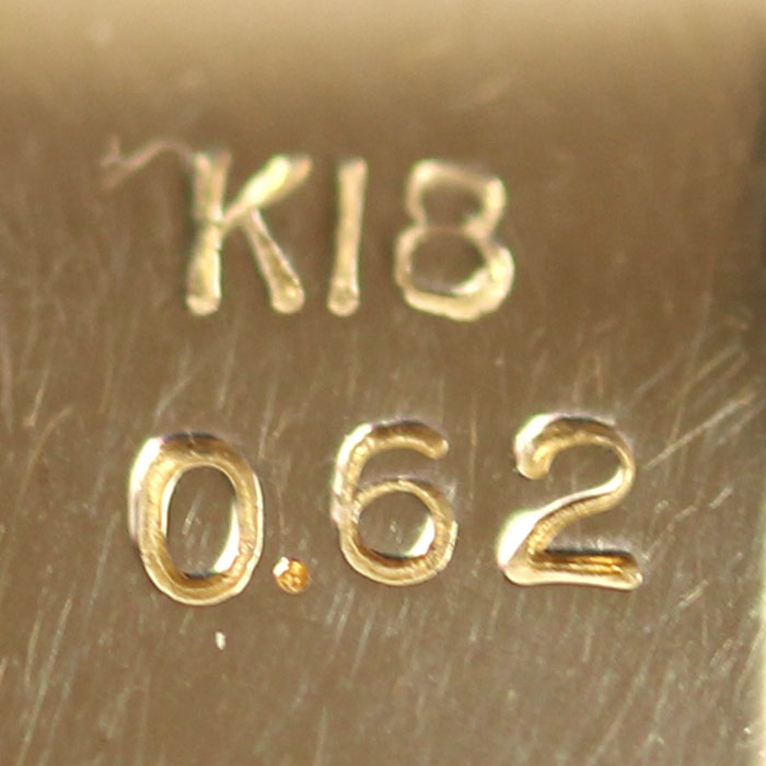 K18YG イエローゴールド ペンダントトップ ダイヤモンド0.62ct 4.0g ユニセックス【中古】【美品】