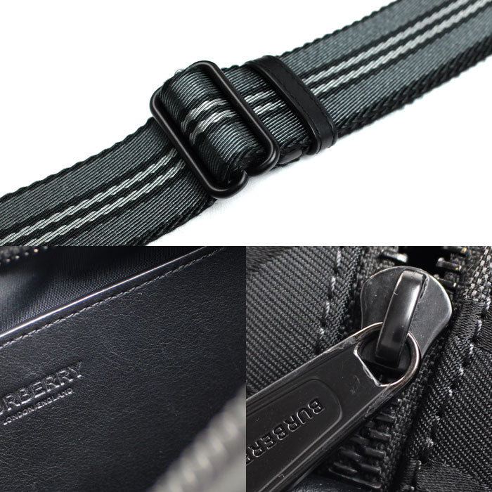 BURBERRY バーバリー TBモノグラム パティバッグ ショルダーバッグ ブラック 8043708 メンズ【中古】【美品】