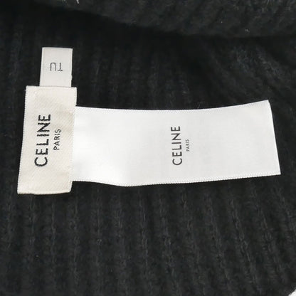CELINE セリーヌ トリオンフ ニット帽 ニットキャップ ブラック 2AA32384D.38NO ユニセックス【中古】【美品】