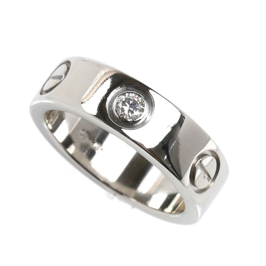 CARTIER カルティエ Pt950プラチナ ラブリング 1Pダイヤ リング・指輪 ダイヤモンド 9号 49 10.8g レディース【中古】【美品】