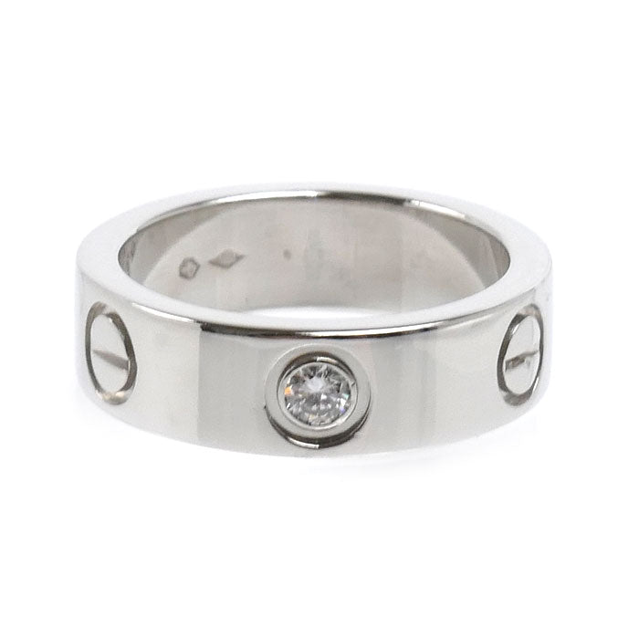 CARTIER カルティエ Pt950プラチナ ラブリング 1Pダイヤ リング・指輪 ダイヤモンド 9号 49 10.8g レディース【中古】【美品】