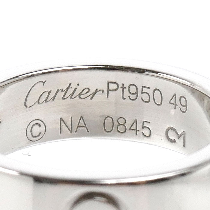 CARTIER カルティエ Pt950プラチナ ラブリング 1Pダイヤ リング・指輪 ダイヤモンド 9号 49 10.8g レディース【中古】【美品】