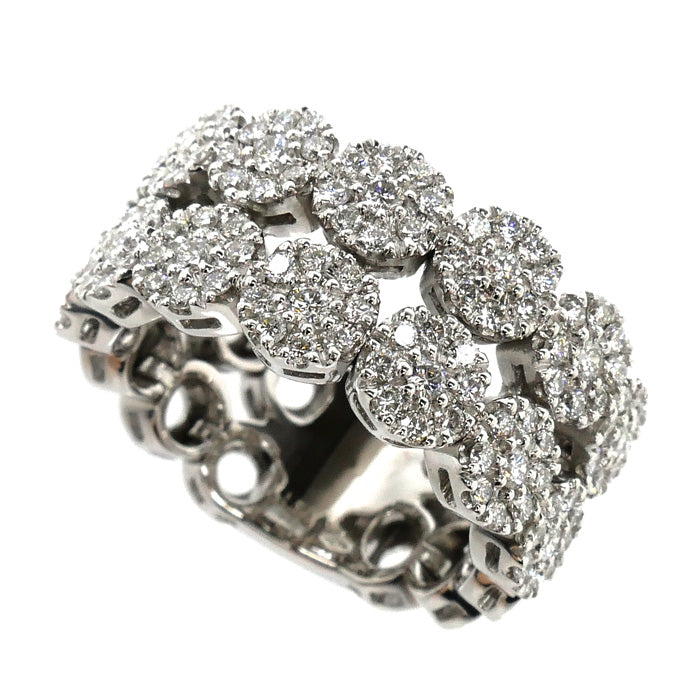 Damiani ダミアーニ K18WG ホワイトゴールド マルゲリータ リング・指輪 ダイヤモンド1.01ct 12.5号 10.6g レディース【中古】【美品】