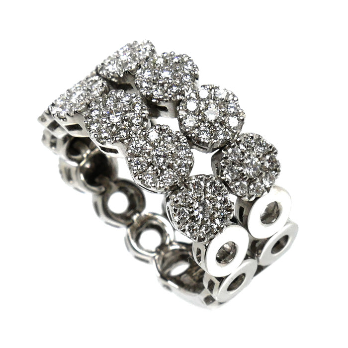 Damiani ダミアーニ K18WG ホワイトゴールド マルゲリータ リング・指輪 ダイヤモンド1.01ct 12.5号 10.6g レディース【中古】【美品】