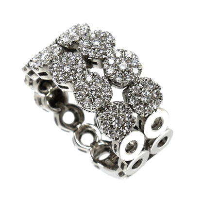Damiani ダミアーニ K18WG ホワイトゴールド マルゲリータ リング・指輪 ダイヤモンド1.01ct 12.5号 10.6g レディース【中古】【美品】
