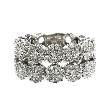 Damiani ダミアーニ K18WG ホワイトゴールド マルゲリータ リング・指輪 ダイヤモンド1.01ct 12.5号 10.6g レディース【中古】【美品】