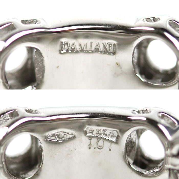 Damiani ダミアーニ K18WG ホワイトゴールド マルゲリータ リング・指輪 ダイヤモンド1.01ct 12.5号 10.6g レディース【中古】【美品】
