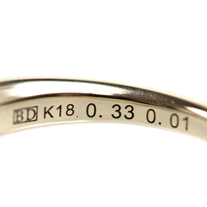 KASHIKEY カシケイ K18シャンパンゴールド リング・指輪 KSB030RCG ダイヤモンド0.33ct/0.01ct 11号 4.1g レディース【中古】【美品】