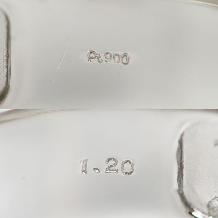 Pt900プラチナ リング・指輪 ダイヤモンド1.20ct 25.5号 10.4g メンズ【中古】
