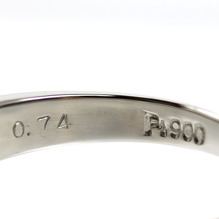 Pt900プラチナ リング・指輪 ダイヤモンド0.74ct 11.5号 4.3g レディース【中古】【美品】