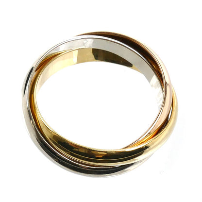 CARTIER カルティエ K18YG/PG/WG les must de Cartier トリニティ リング・指輪 14号 54 8.0g レディース【中古】【美品】